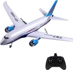 LBKR Tech RC Airlane 2.4Ghz Ready to Fly RC Plane B787 with Gyro 3 Channels Explained for Kids Beginners Adults