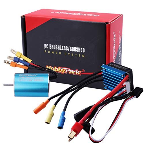 HobbyPark 2435 4800KV Brushless Motor and 25A ESC Combo for RC Trucks and Cars
