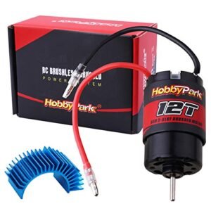 Hobbypark 12T 550 Brushed Motor for Overkill RC Truck 1/10 Scale Models Traxxas Slash Redcat Volcano ARRMA Granite