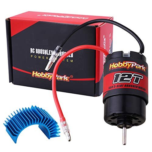 Hobbypark 12T 550 Brushed Motor for Overkill RC Truck 1/10 Scale Models Traxxas Slash Redcat Volcano ARRMA Granite
