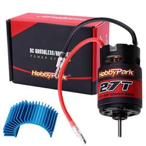 Hobbypark 27T 550 Brushed Vintage RC Engine with Heatsink for 1/10 Scale RC Crawler Cars Traxxas TRX4 TRX6 Axial SCX10 Redcat Gen7 Gen8 RC4WD
