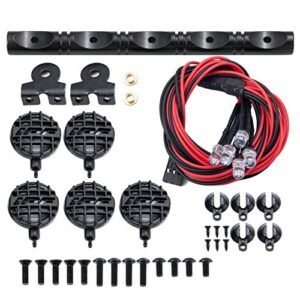 Mcallister RC Car Bodies LED Roof Lamp Lights Bar 5 LEDs for 1/10 SCX10 RC Crawler Car