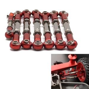 Ampro RC Parts Turnbuckles Tie Rods 3644 Adjustable Aluminum Alloy and Steel Upgrade for 1/10 Slash Rustler Stampede Models