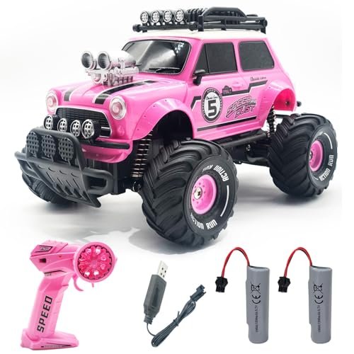 10Leccion Pink RC Truck with Rechargeable Batteries Perfect RC Truck Ideas for Girls Ages 3 8