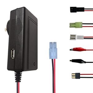 Sourcingpower 7 2V 8 4V 9 6V RC Battery Charger for Aussie RC Hobbies with Traxxas and Tamiya Connectors