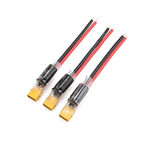 Lumenier XT30 Lipo Pigtail with 35V 470uF Capacitor 16AWG 3 Pack