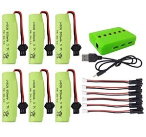 6PCS 3.7V 500mAh Li Battery with 6 in 1 Charger for DE35 DE38 DE40 DE50 Double Sided Tumbling Stunt RC Car Child Toy Car Battery RC Willey Payment Online Sign In