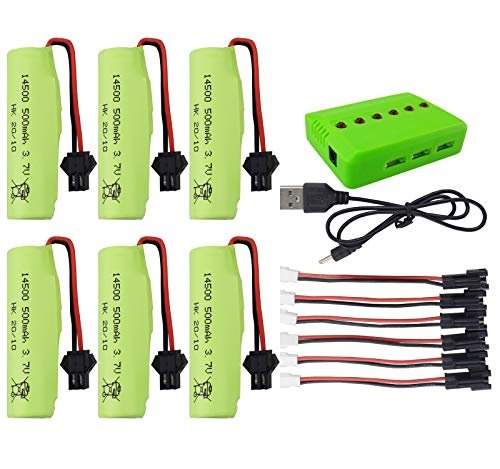 6PCS 3.7V 500mAh Li Battery with 6 in 1 Charger for DE35 DE38 DE40 DE50 Double Sided Tumbling Stunt RC Car Child Toy Car Battery RC Willey Payment Online Sign In