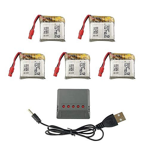 SYMA X21 X21W X26 Quadcopter 5PCS 3.7V 380mAh Lithium Battery with 5 in 1 Balance Charger Drone Spare Parts