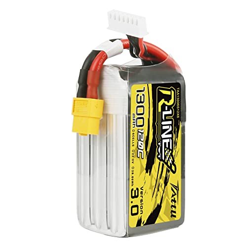 TATTU R Line Version 3 0 6s Lipo Battery 1300mAh 22 2V 120C for RC Plane Battery Types with XT60 Plug