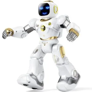 Ruko 1088 Smart Robot with Voice Control RC Helicopter Features for Kids Programmable Interactive STEM Learning Toy Gold