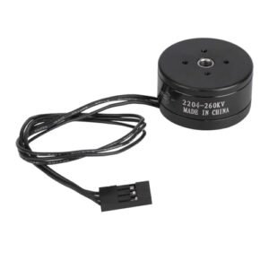 Drones Brushless Motor,Outdoor 260KV Brushless Motor,80t 1.3A Hollow Shaft Brushless Motor Drones Brushless Motor,Low Noise and Low Power Consumption,for Gimbal RC Drones,Camera((2204)) (1pcs)