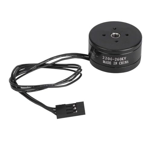 Drones Brushless Motor,Outdoor 260KV Brushless Motor,80t 1.3A Hollow Shaft Brushless Motor Drones Brushless Motor,Low Noise and Low Power Consumption,for Gimbal RC Drones,Camera((2204)) (1pcs)