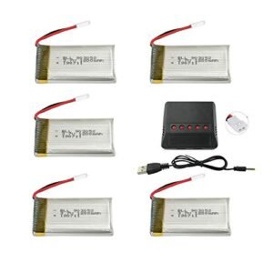 5PCS 3.7V 1200mAh SYMA X5SW X5SC X5SC 1 RC Quadcopter Drone Li Polymer Battery and 5 in 1 Charger Spare Parts Call RC Willey in Orem Utah
