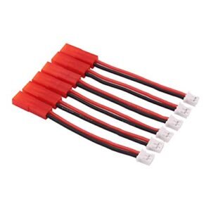 OliRC 6pcs JST to PH 2P Adapter Cables for SR 71 Blackbird RC Jet and Ultra Micro Lipo Batteries C166 6
