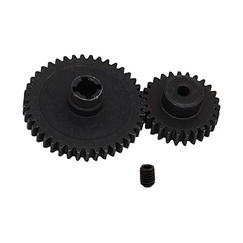 Treehobby Metal 42T Diff Main Gear Reduction Gear and 27T Motor Gear Pinion Compatible with WLtoys A959B A969B A979B K929B 1/18 RC Car Upgrade Parts Perfect for Ramcharger RC Body Modifications