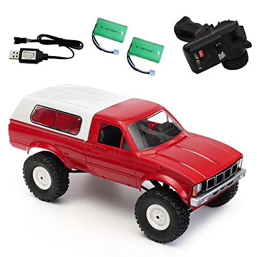 Perseids RC Rock Crawler 1/16 Scale 4x4 Pickup Trailer RC Car with 2 4G Remote Control Off Road All Terrain RTR Racing Vehicle WPL C24
