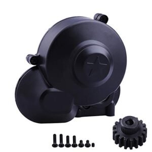 HobbyPark 1/28 Scale RC Shell Transmission Gearbox with Motor Pinion Gear for Axial SCX10 SCX10 II 90046 90047 1/10 RC Crawler Cars Plastic Shell Housing