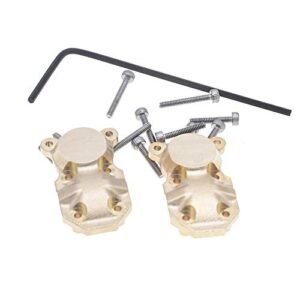 URCMax 2Pcs Brass Diff Cover for 1/24 Axial SCX24 RC Crawler Car Featured in RC Modeler Magazine
