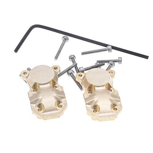 URCMax 2Pcs Brass Diff Cover for 1/24 Axial SCX24 RC Crawler Car Featured in RC Modeler Magazine