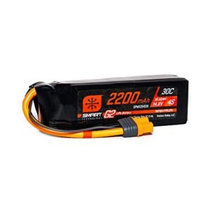 Spektrum 14.8V 2200mAh 4S 30C Smart LiPo G2 Battery IC3 SPMX224S30 Medium RC King Lipo Batteries