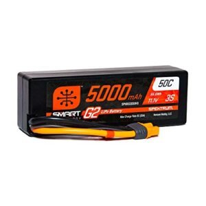 Spektrum 11.1V 5000mAh 3S 50C Smart LiPo G2 Hard Case Battery for Hard Plastic RC Truck Bodies IC3 SPMX53S50H3