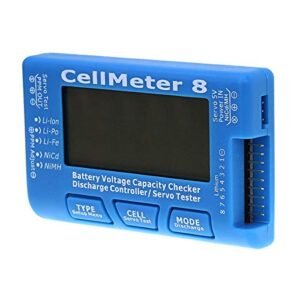 SH-RuiDu Cellmeter-8 Battery Capacity Checker Servo Tester RC CellMeter 8 Durable for 2-8S LiPo Life Li-ion NiMH Nicd - with Backlight