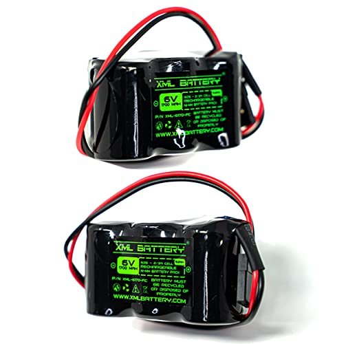 Hitec Aquacraft XML Battery 2 Pack Ni MH Receiver BBL2 Plug 6V 1700mAh 5 Cell 1/8 RC Car Hump Pack