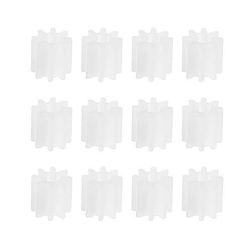 Bettomshin 50Pcs Plastic Gear 8 Teeth Model 082A OD 5mm Hole Dia 2mm Thickness 5mm Pulley Belt Shaft Robot RC Motor Hand DIY Mechanical Parts Kit White Perfect for RC 14001 Training