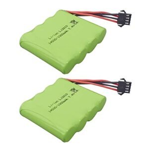 2PCS 7.4V 14500 1000mAh Lithium Battery for DE36W RC Car 1:16 Off-Road Vehicle Four-Wheel Drive High-Speed Climbing Drift Racing Vehicle