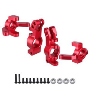 HobbyPark Aluminum Front Rear Right Hub Assembly Steering Knuckles Blocks Stub Axle Carriers for Redcat Blackout XTE XBE SC Pro Best SC RC Truck