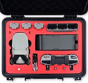 VCUTECH Mini 2 Waterproof Hard Carrying Case Compatible with DJI Mini 2 Drone/Fly More Combo & Drone Accessories, Mavic Mini 2 Accessories, Anti-Crash with Full Protection (Mini 2, Black)