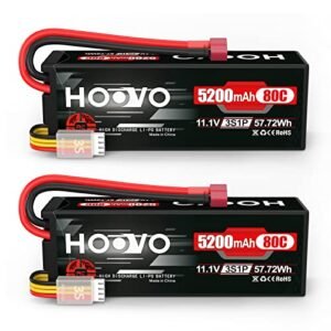 HOOVO 3S Lipo Battery 5200mAh 11.1V 80C Hardcase for RC Man Dump Truck and Other RC Vehicles 2 Pack