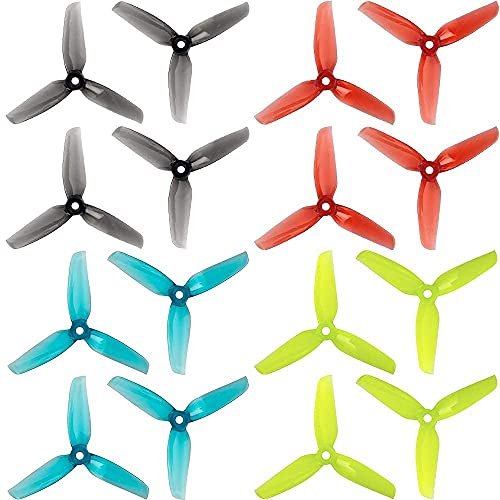 GEMFAN 16pcs 3 Blade 4inch 100mm High Speed Propellers for RC Concrete Frame FPV Drone 1406 2205 1806 Brushless Motors