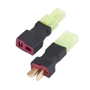 2Pcs RC Wireless T Plug, Male/Female to Mini Tamiya Female/Male Connector Adapter for RC Drone Lipo Battery Charger ESC