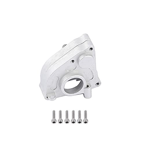 RZXYLRC Aluminum Nitro RC Car Transmission Case Cover Gearbox Housing for Axial SCX24 1/24 RC Crawler Car Upgrades Silver