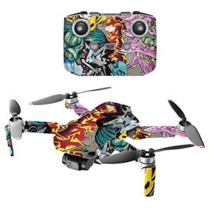 MightySkins Compatible with DJI Mini 2 Portable Drone Graffiti Wild Styles Protective Vinyl Decal Wrap Cover for the Fastest RC Helicopter in the World Made in The USA
