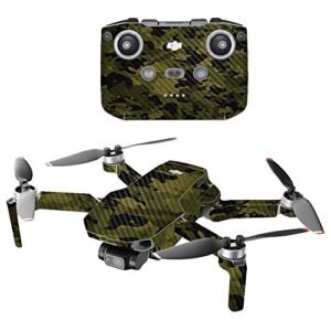 Mighty Skins Carbon Fiber Skin for DJI Mini 2 Drone Best in the West RC Jets Green Camouflage Protective Durable Textured Finish Easy to Apply Made in USA