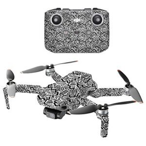 MIGHTY SKINS Carbon Fiber Skin for DJI Mini 2 Drone Abstract Black Protective Vinyl Cover