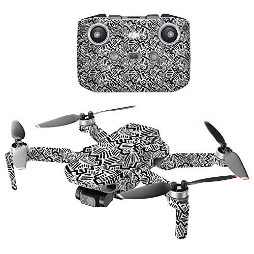 MIGHTY SKINS Carbon Fiber Skin for DJI Mini 2 Drone Abstract Black Protective Vinyl Cover