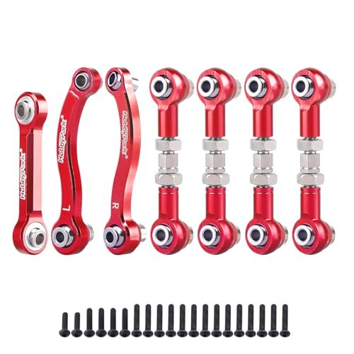 HobbyPark Metal Turnbuckle Aluminum Camber Links Toe Links with Rod Ends Steering Linkage Set for Traxxas Spartan RC Boat Upgrades