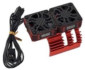 NHX RC 1 8 Twin Cyclone Aluminum HV Cooling Fans with Cover 28000RPM for Big Red RC Motor