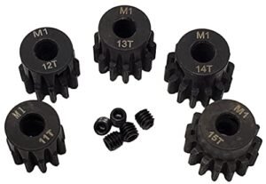 NHX RC MOD1 5mm Bore Hardened Steel Pinion Gears: 11T, 12T, 13T, 14T, 15T