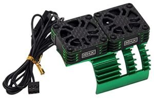 NHX RC 1/8 Twin Motor RC Aluminum Cooling Fans with Cover 28000RPM Motor Heatsink Green