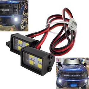 NHX RC LED Pod Light Bars Pair for CEN Ford F450 RC Truck TRX4 SCX10 Models