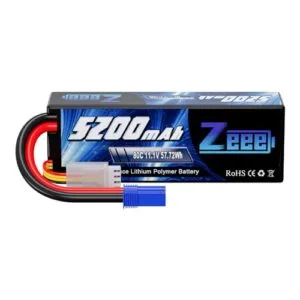 Zeee 3S Lipo Battery 5200mAh 11.1V 80C with EC5 Connector for Seagull Models RC Airplane and Other RC Vehicles
