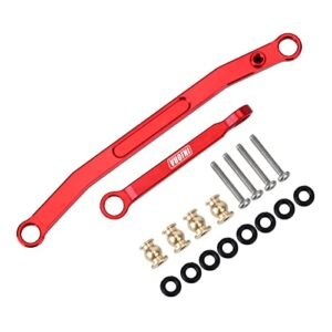 INJORA Aluminum RC Steering Rod Tie Links for 1/24 Crawler Crane RC Axial SCX24 AXI90081 Red