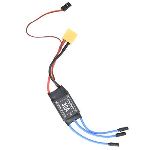 VGEBY ESC Electronic Brushless Speed Controller 30A for Cardboard RC Airplane Plans Drone and Helicopter with 3.5mm Plugs