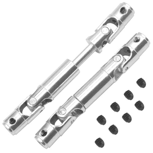 ShareGoo 2Pcs Metal RC Drive Shaft CVD Transmission Shaft 57mm to 72mm for WPL MN Modes B14 B16 B24 B36 MN D90 1 16 1 24 RC Military Truck Bodies