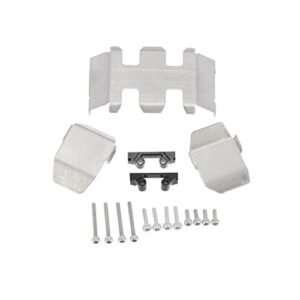 Treehobby Stainless Steel Skid Plate Guard Transmission Gearbox and Differential Axle Protection Chassis Armor for Axial SCX24 1/24 RC Crawler Car Upgrade Parts Stupid RC Parts